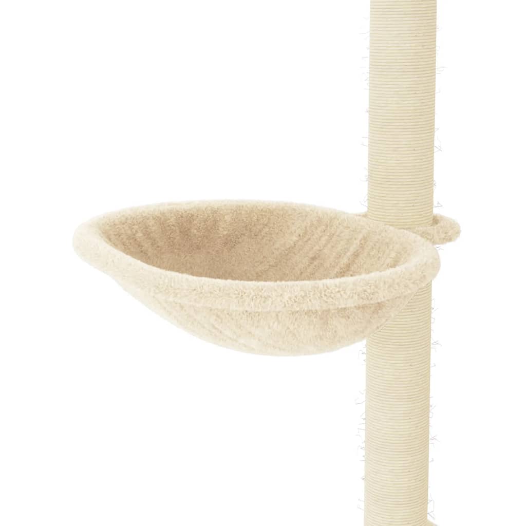 Albero per Gatti con Tiragraffi in Sisal Crema 95 cm - homemem39