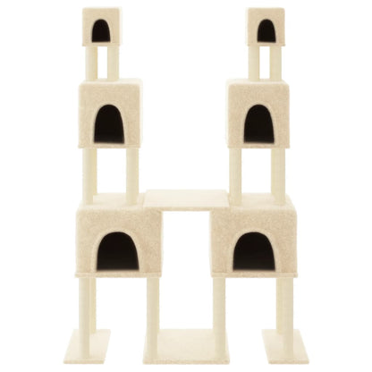 Albero per Gatti con Tiragraffi in Sisal Crema 199 cm - homemem39