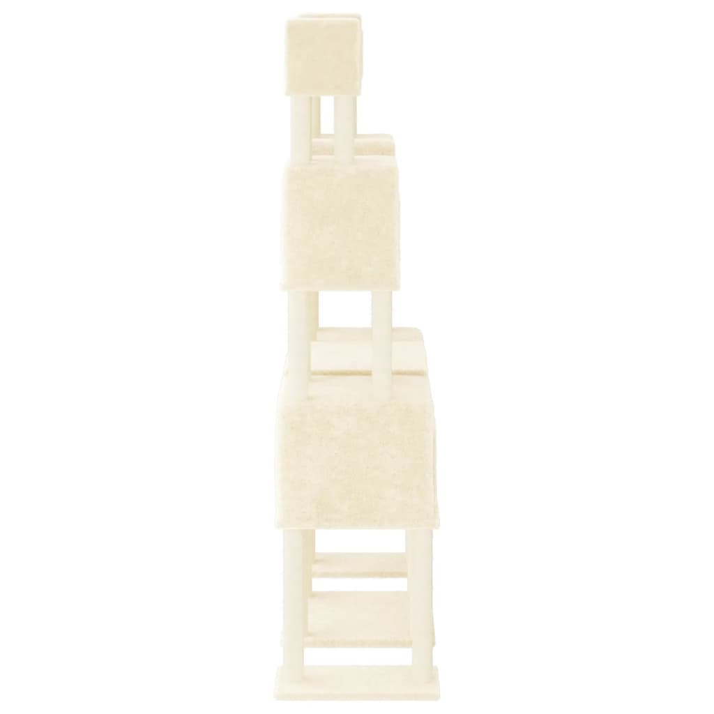 Albero per Gatti con Tiragraffi in Sisal Crema 199 cm - homemem39