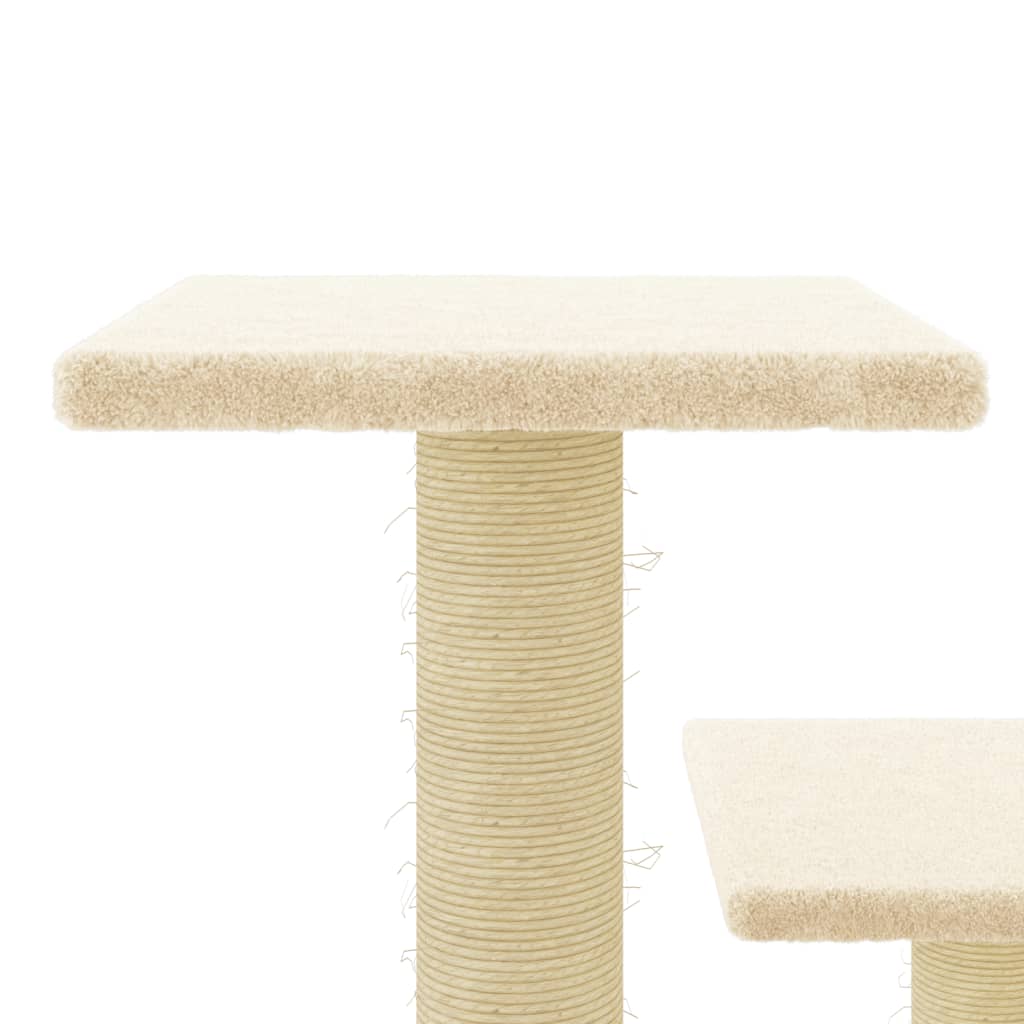 Albero per Gatti con Tiragraffi in Sisal Crema 61 cm - homemem39