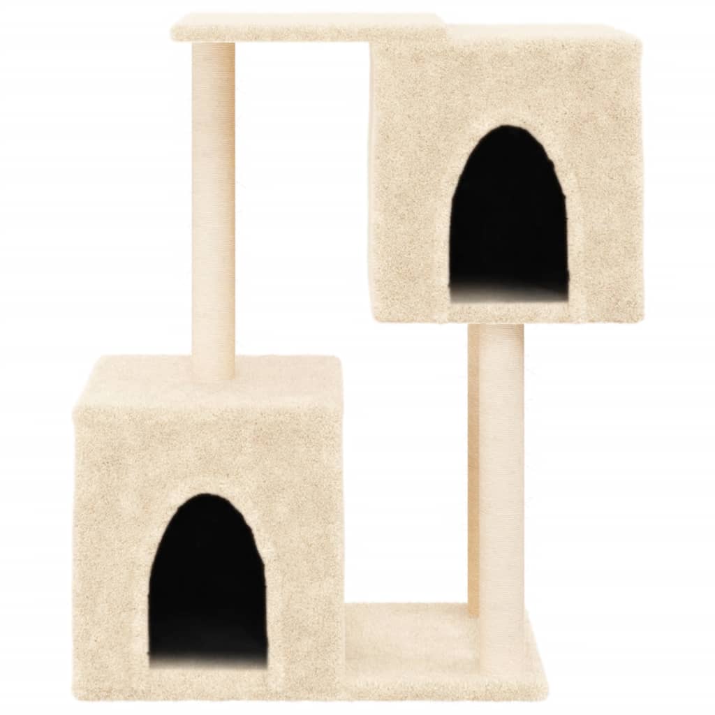 Albero per Gatti con Tiragraffi in Sisal Crema 86 cm - homemem39