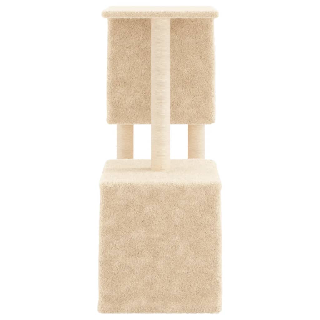 Albero per Gatti con Tiragraffi in Sisal Crema 86 cm - homemem39