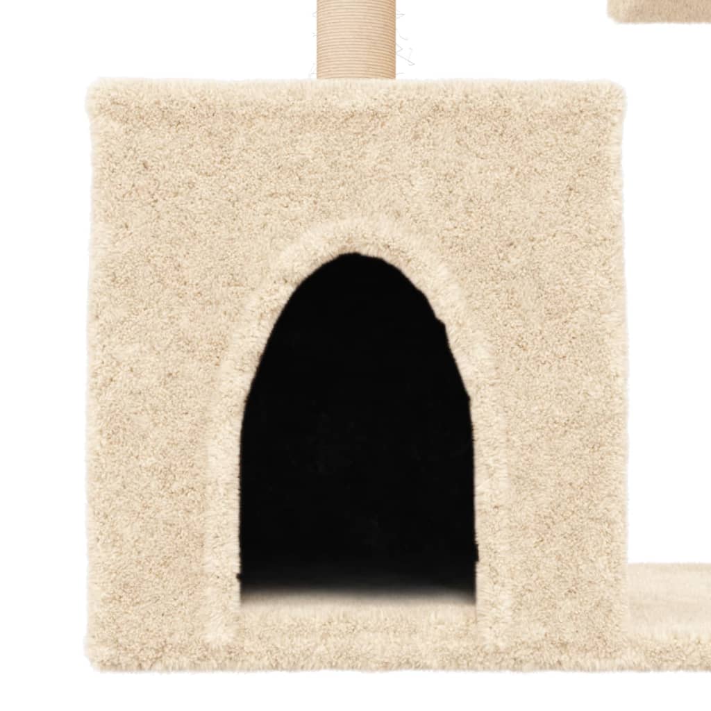 Albero per Gatti con Tiragraffi in Sisal Crema 86 cm - homemem39