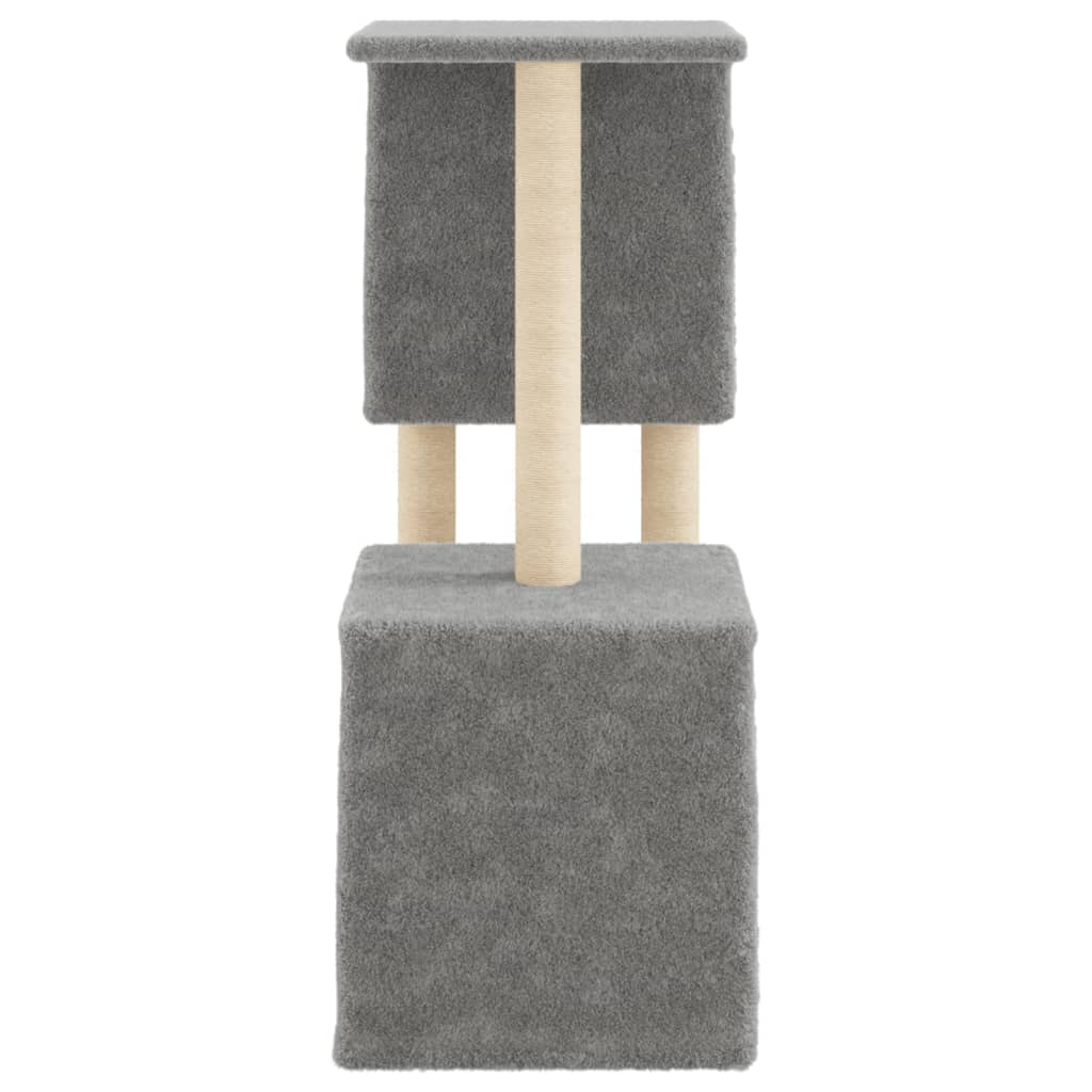 Albero per Gatti con Tiragraffi in Sisal Grigio Chiaro 86 cm - homemem39