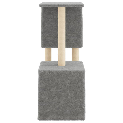 Albero per Gatti con Tiragraffi in Sisal Grigio Chiaro 86 cm - homemem39