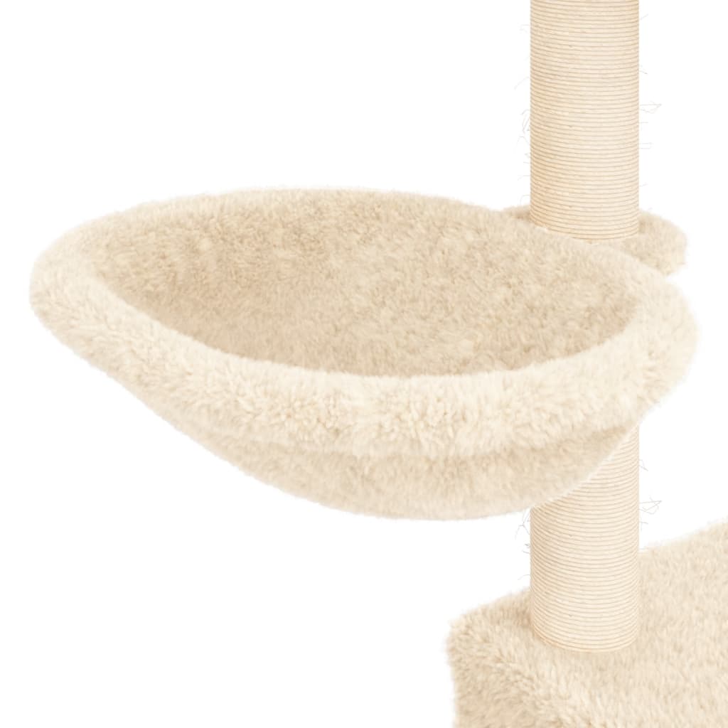 Albero per Gatti con Tiragraffi in Sisal Crema 83 cm - homemem39