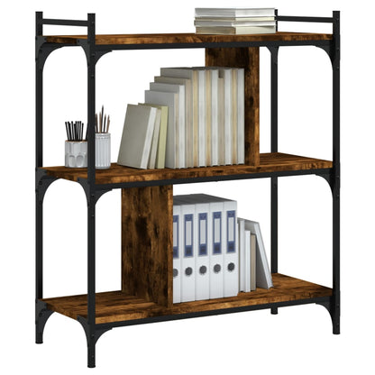 Libreria Rovere Fumo 3 Ripiani 76x32x88 cm Legno Multistrato - homemem39