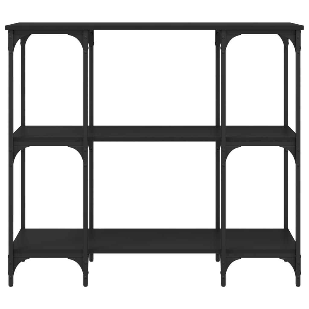 Tavolino Consolle Nero 102x35x90 cm in Legno Multistrato - homemem39