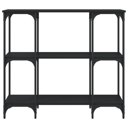 Tavolino Consolle Nero 102x35x90 cm in Legno Multistrato - homemem39