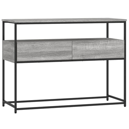 Tavolino Consolle Grigio Sonoma 100x40x75cm Legno Multistrato - homemem39