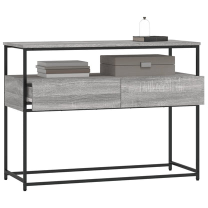 Tavolino Consolle Grigio Sonoma 100x40x75cm Legno Multistrato - homemem39