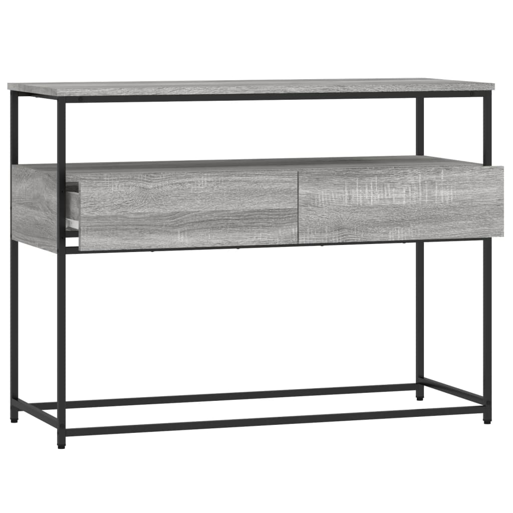 Tavolino Consolle Grigio Sonoma 100x40x75cm Legno Multistrato - homemem39