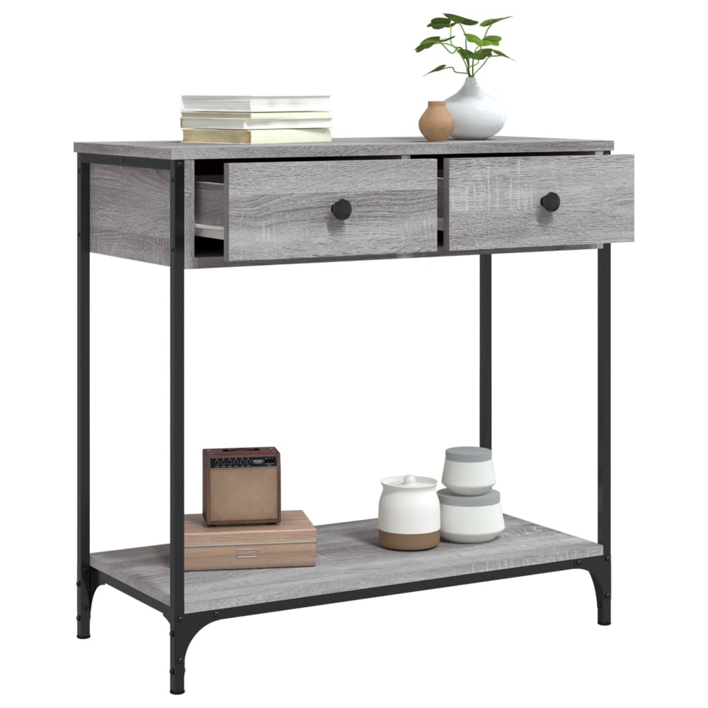 Tavolino Consolle Grigio Sonoma 75x34,5x75cm Legno Multistrato - homemem39