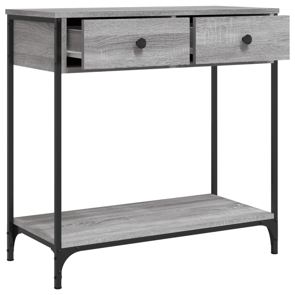 Tavolino Consolle Grigio Sonoma 75x34,5x75cm Legno Multistrato - homemem39