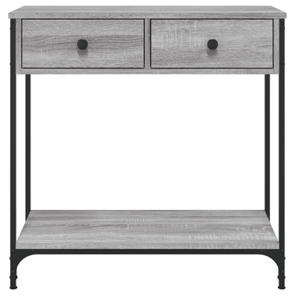 Tavolino Consolle Grigio Sonoma 75x34,5x75cm Legno Multistrato - homemem39