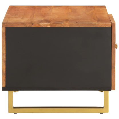 Tavolino da Salotto Marrone e Nero 80x50x40 cm Legno di Mango - homemem39