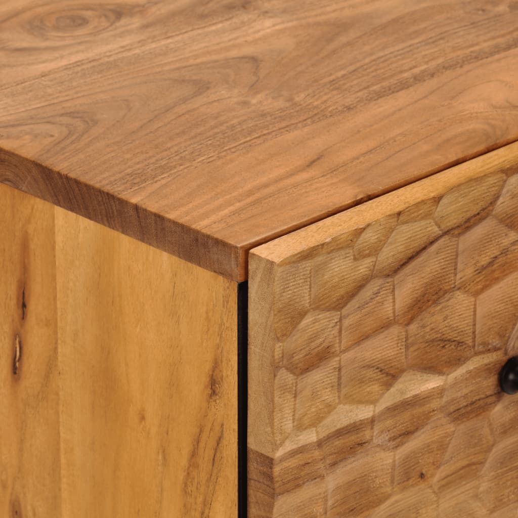 Credenza 60x33x75 cm in Legno Massello di Acacia - homemem39