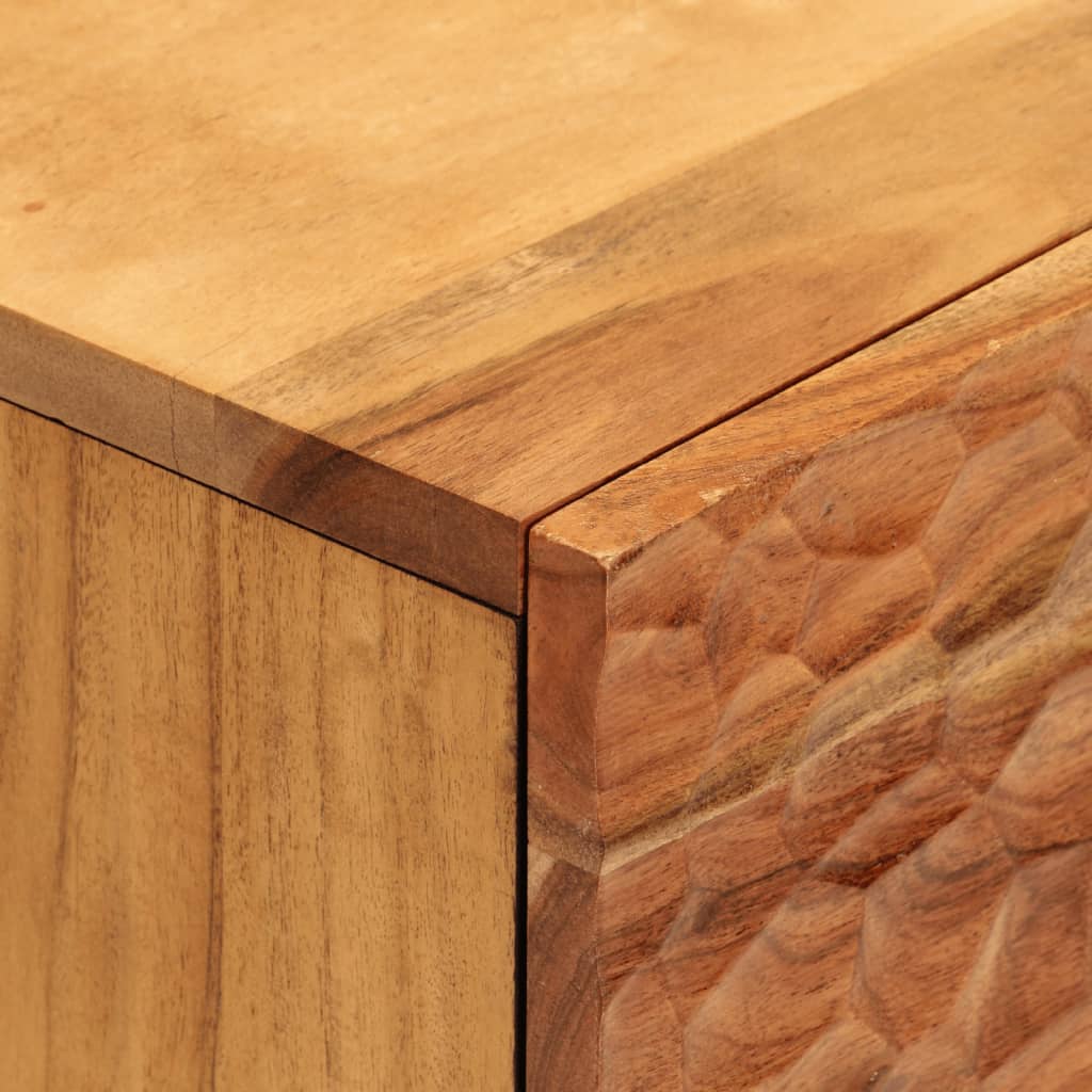 Comodino 50x33x60 cm in Legno Massello di Acacia - homemem39