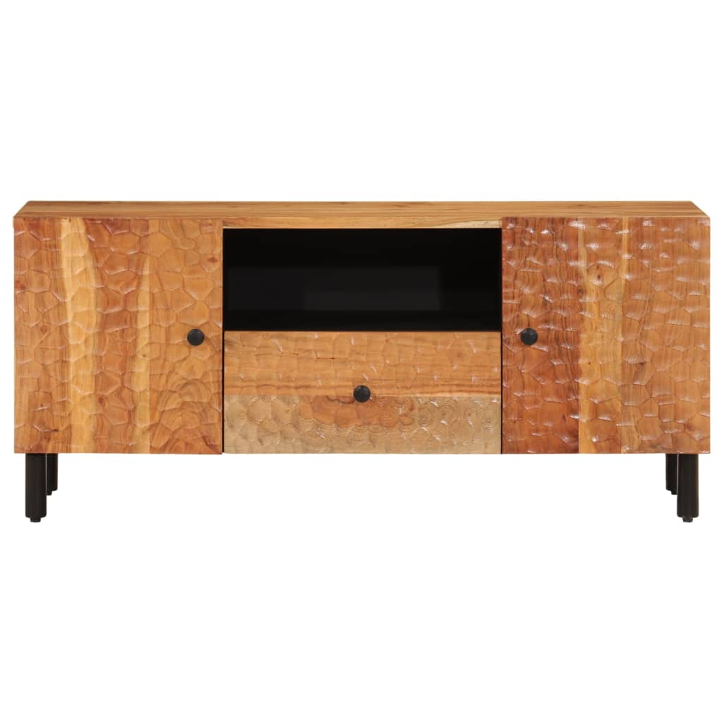 Mobile Porta TV 105x33x46 cm in Legno Massello di Acacia - homemem39