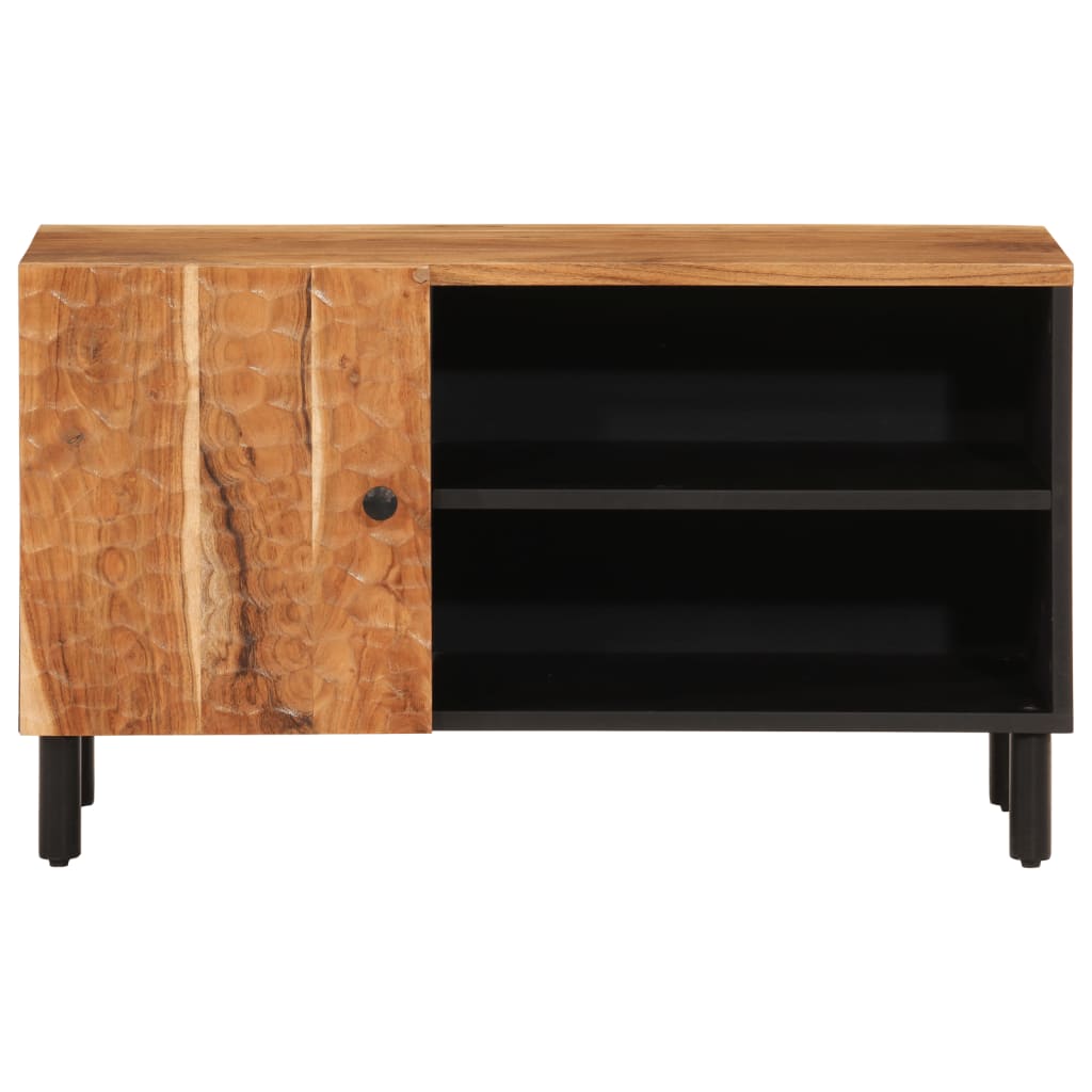 Mobile Porta TV 80x33x46 cm in Legno Massello di Acacia - homemem39