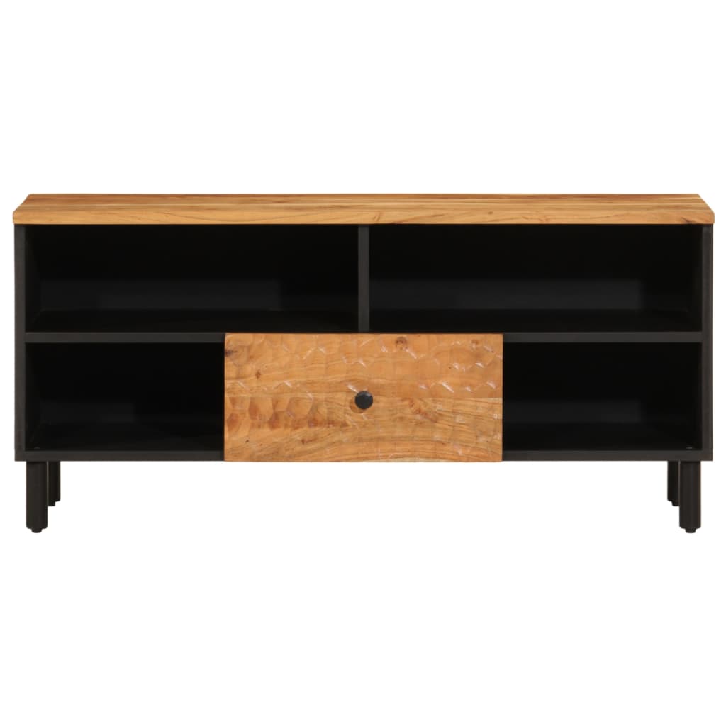 Mobile Porta TV 100x33x46 cm in Legno Massello di Acacia - homemem39