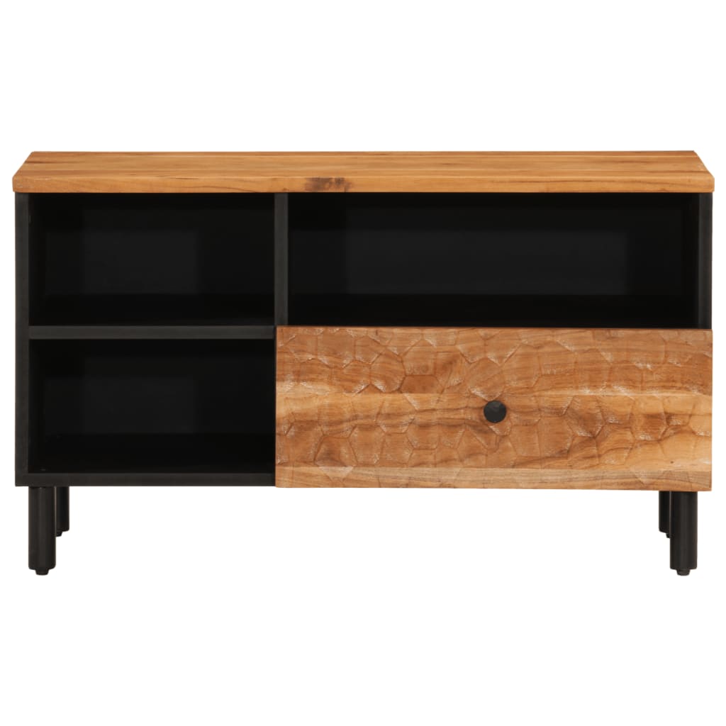 Mobile Porta TV 80x33x46 cm in Legno Massello di Acacia - homemem39