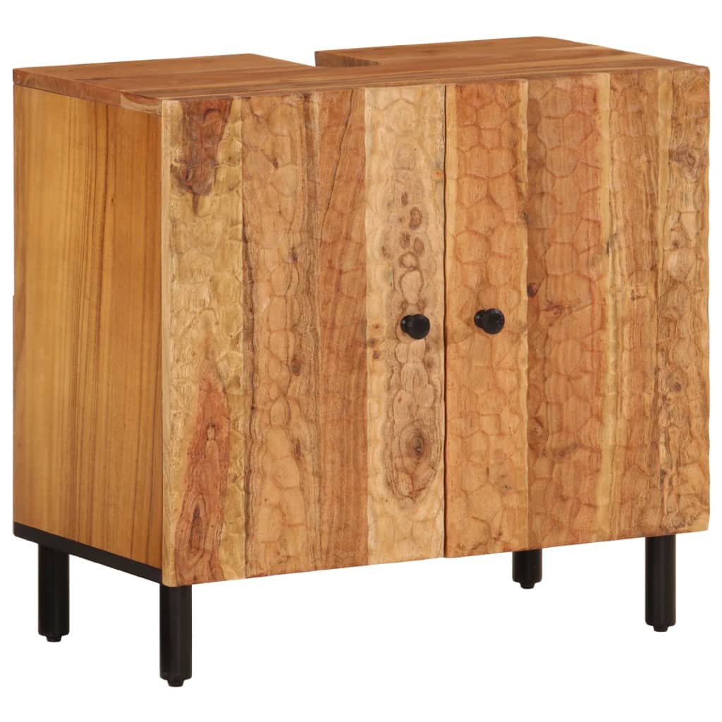 Mobile Lavabo da Bagno 62x33x58cm in Legno Massello di Acacia - homemem39