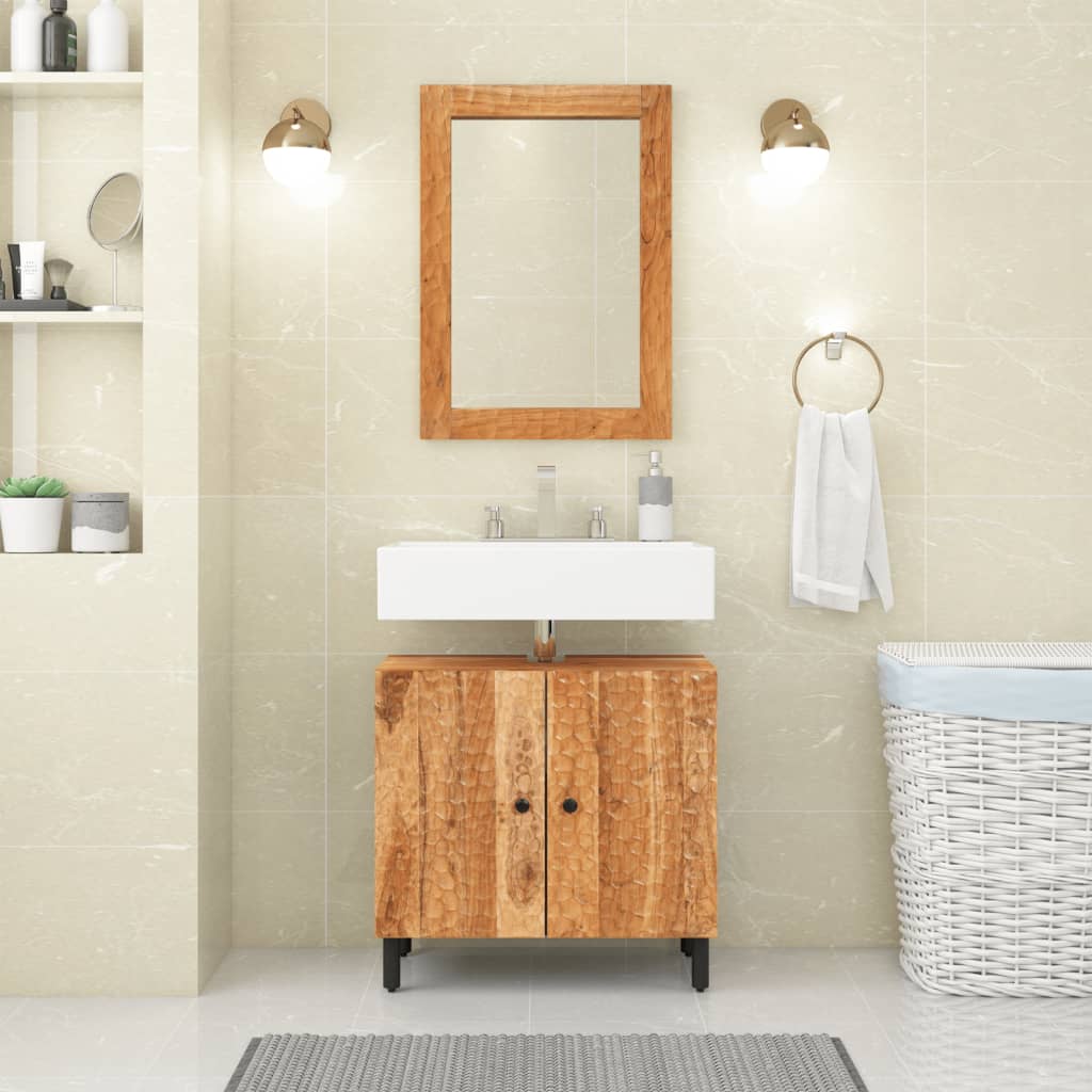 Mobile Lavabo da Bagno 62x33x58cm in Legno Massello di Acacia - homemem39