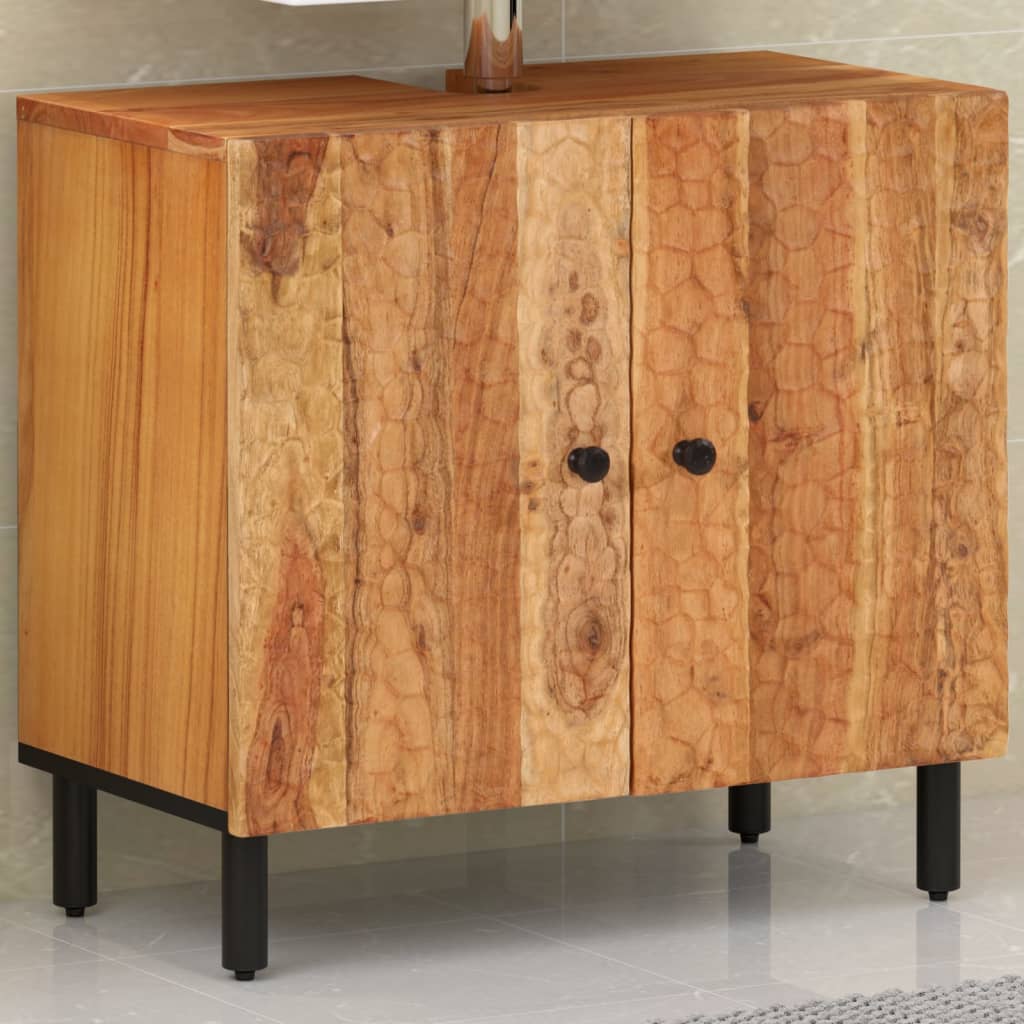 Mobile Lavabo da Bagno 62x33x58cm in Legno Massello di Acacia - homemem39