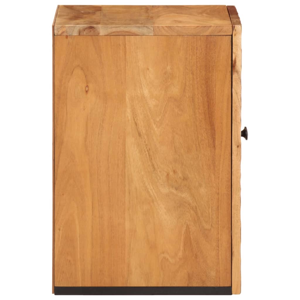 Mobile da Bagno a Parete 38x33x48cm in Legno Massello di Acacia - homemem39