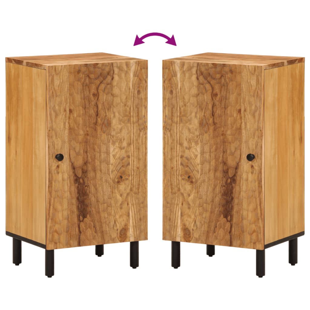 Credenza 40x33x75 cm in Legno Massello di Acacia - homemem39