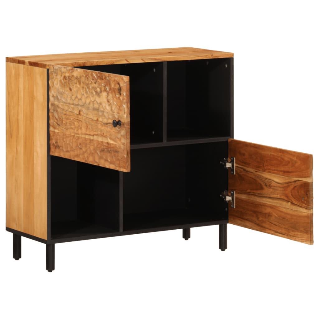 Credenza 80x33x75 cm in Legno Massello di Acacia - homemem39