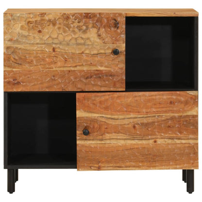 Credenza 80x33x75 cm in Legno Massello di Acacia - homemem39