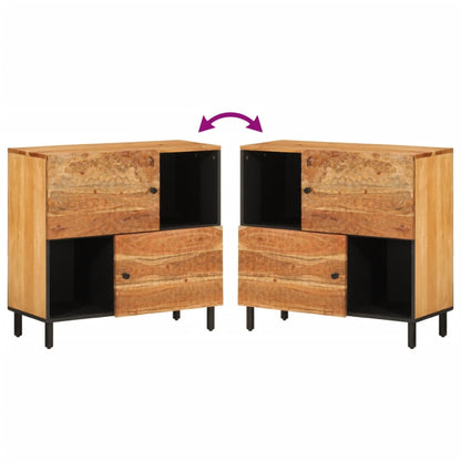 Credenza 80x33x75 cm in Legno Massello di Acacia - homemem39