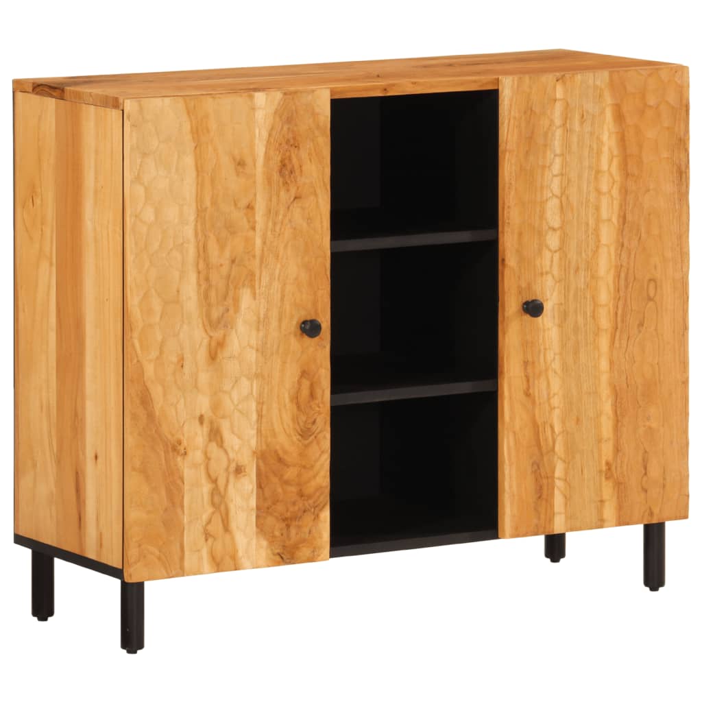 Credenza 90x33x75 cm in Legno Massello di Acacia - homemem39