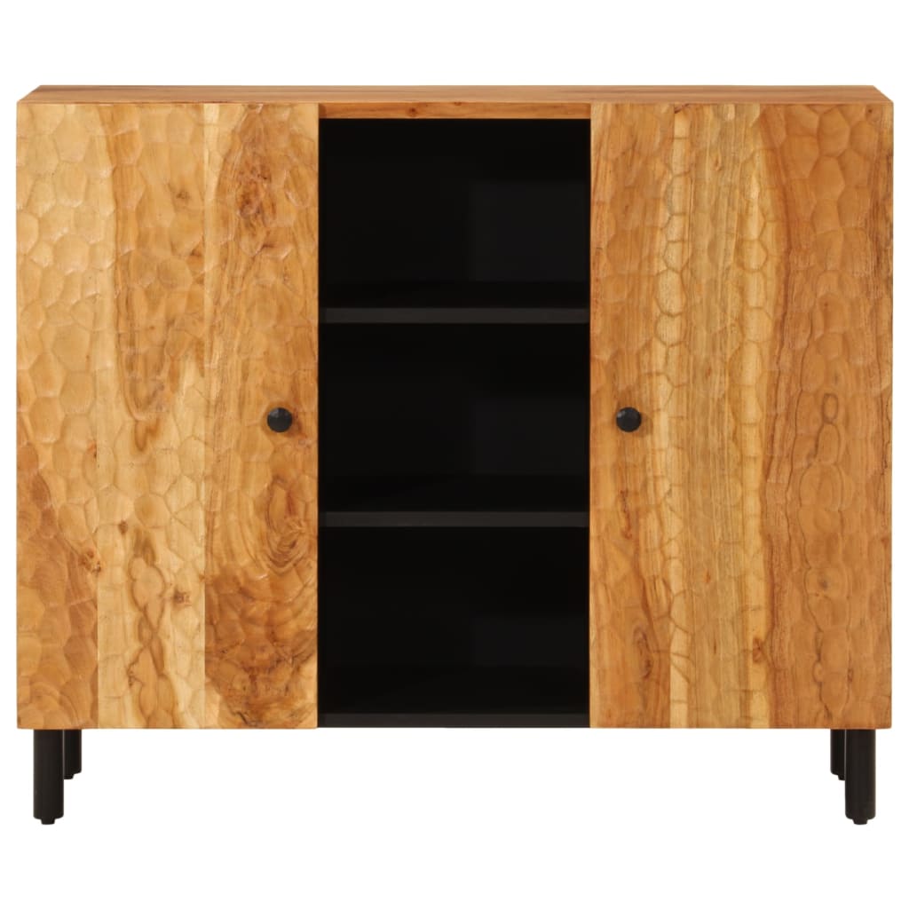 Credenza 90x33x75 cm in Legno Massello di Acacia - homemem39