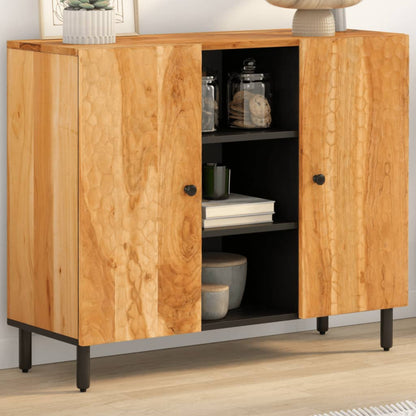 Credenza 90x33x75 cm in Legno Massello di Acacia - homemem39