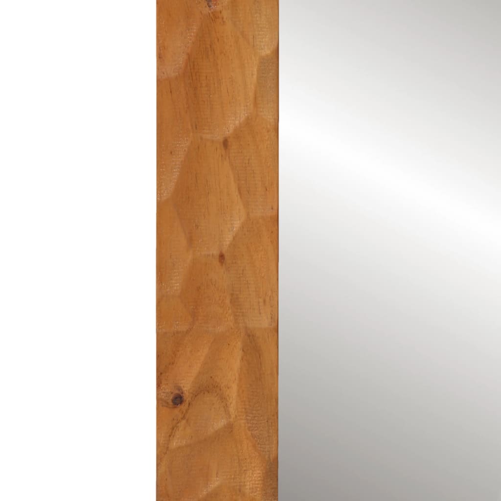 Specchio da Bagno 50x70x2,5 cm Legno Massello di Acacia e Vetro - homemem39