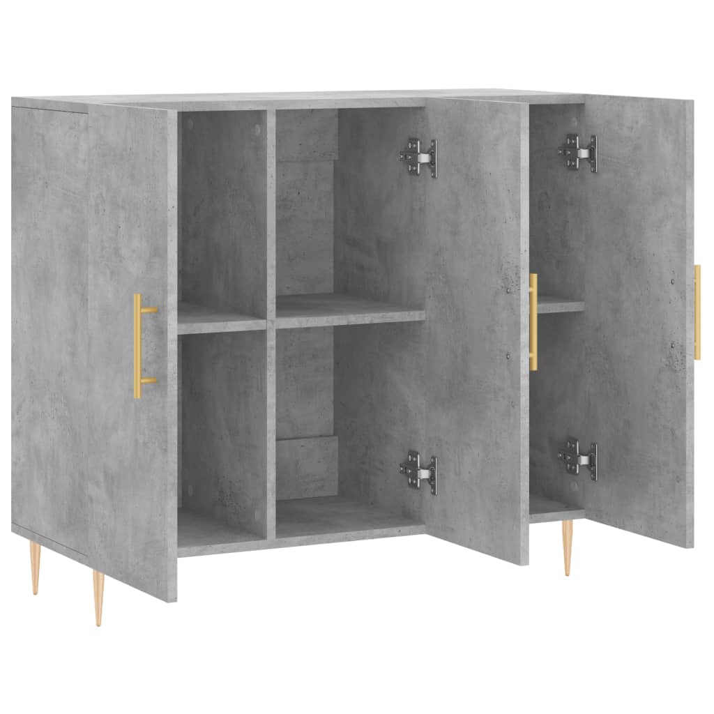 Credenza Grigio Cemento 90x34x80 cm in Legno Multistrato - homemem39