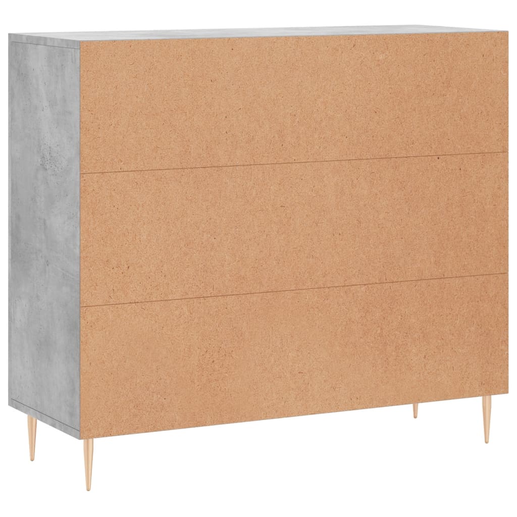 Credenza Grigio Cemento 90x34x80 cm in Legno Multistrato - homemem39