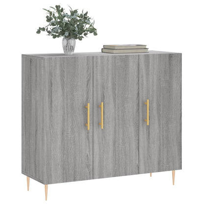 Credenza Grigio Sonoma 90x34x80 cm in Legno Multistrato - homemem39