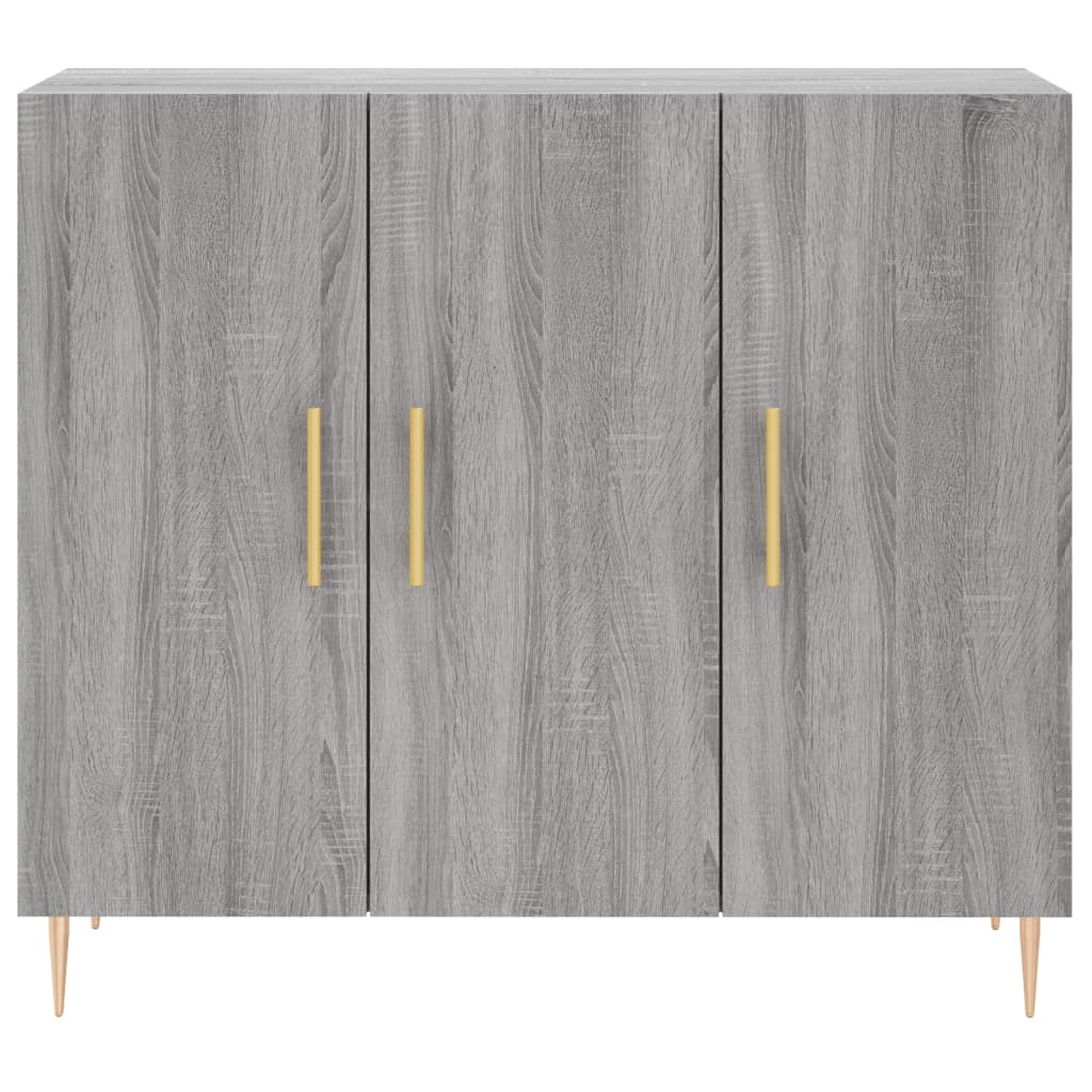 Credenza Grigio Sonoma 90x34x80 cm in Legno Multistrato - homemem39