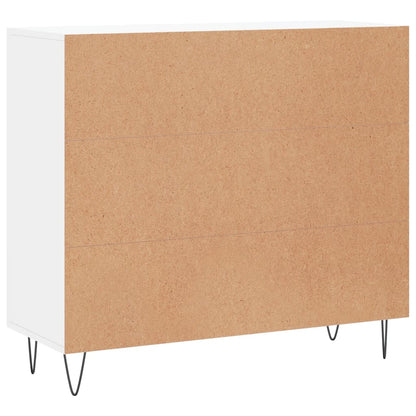 Credenza Bianca 90x34x80 cm in Legno Multistrato - homemem39