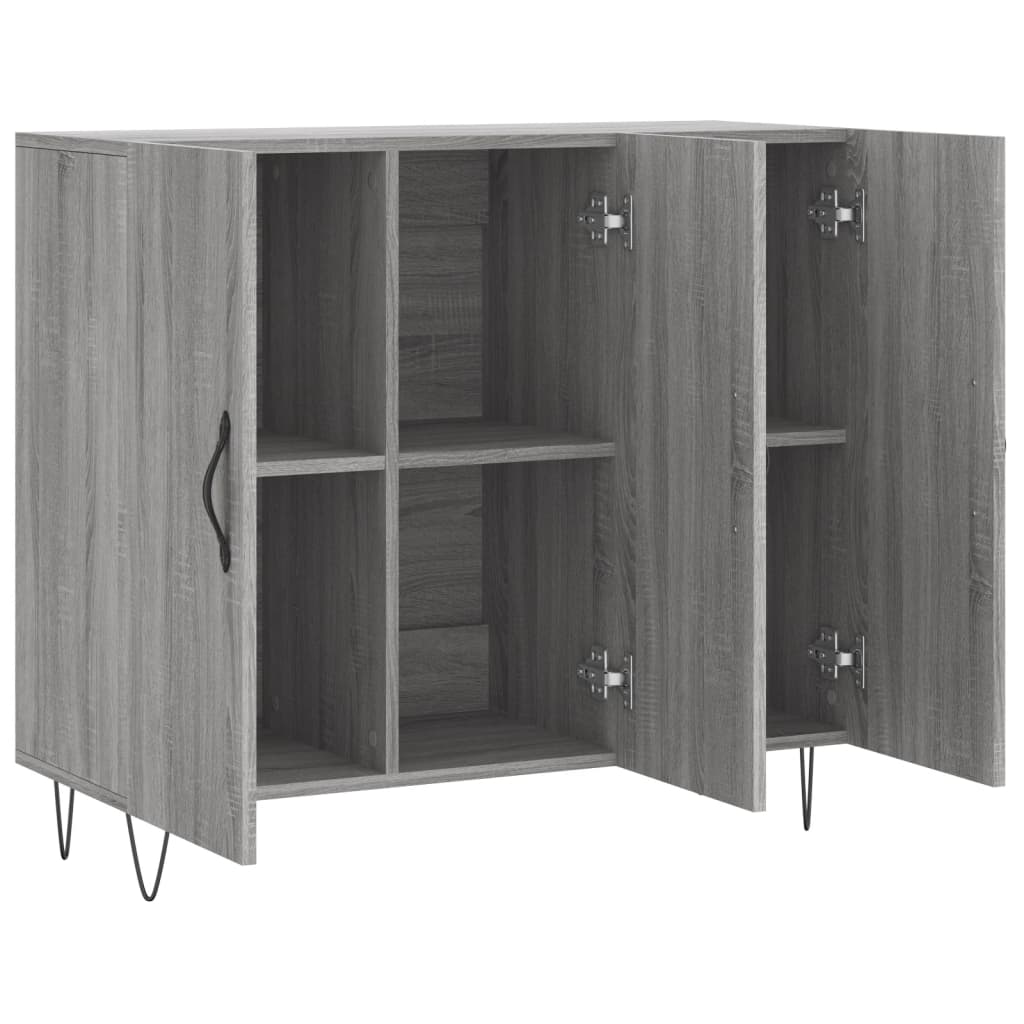 Credenza Grigio Sonoma 90x34x80 cm in Legno Multistrato - homemem39