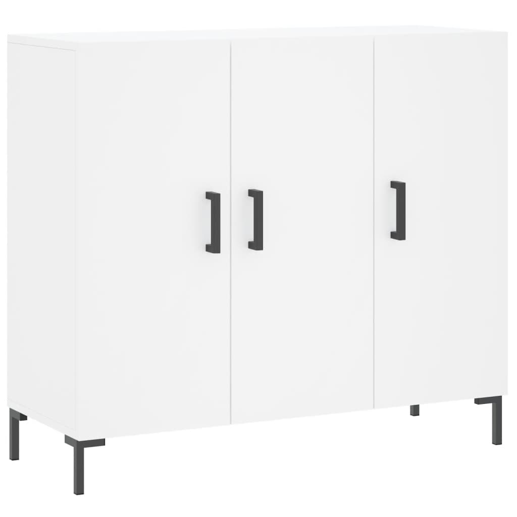 Credenza Bianca 90x34x80 cm in Legno Multistrato - homemem39