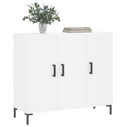 Credenza Bianca 90x34x80 cm in Legno Multistrato - homemem39