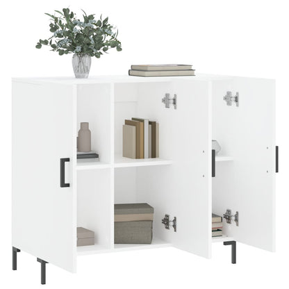 Credenza Bianca 90x34x80 cm in Legno Multistrato - homemem39