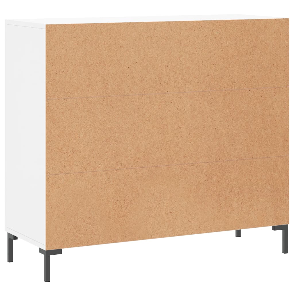 Credenza Bianca 90x34x80 cm in Legno Multistrato - homemem39