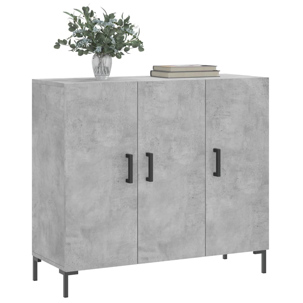 Credenza Grigio Cemento 90x34x80 cm in Legno Multistrato - homemem39