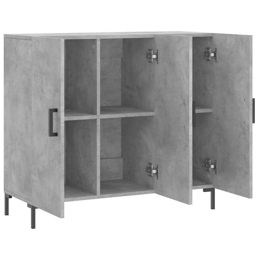 Credenza Grigio Cemento 90x34x80 cm in Legno Multistrato - homemem39